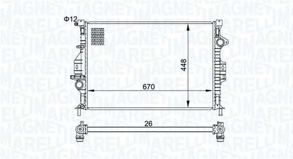 MAGNETI MARELLI 350213158700 Su Radyatörü 1377542 uygun fiyat hızlı kargo