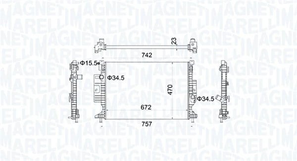 MAGNETI MARELLI 350213155300 Su Radyatörü 1857556 uygun fiyat hızlı kargo