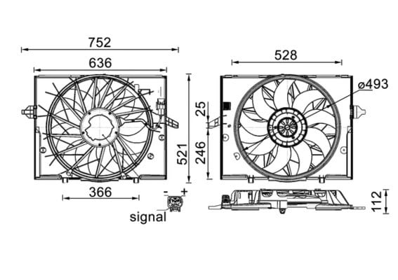 MAHLE CFF 336 000S Fan Motoru 17427514181 uygun fiyat hızlı kargo