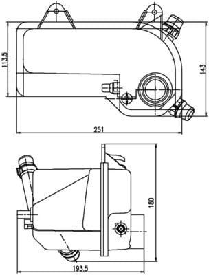 MAHLE CRT 204 000S Motor Su Deposu 1705613 uygun fiyat hızlı kargo