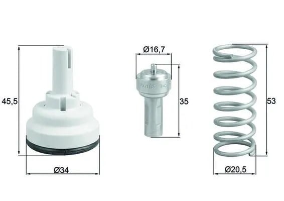 MAHLE TX 182 87D Termostat 03C121110F uygun fiyat hızlı kargo
