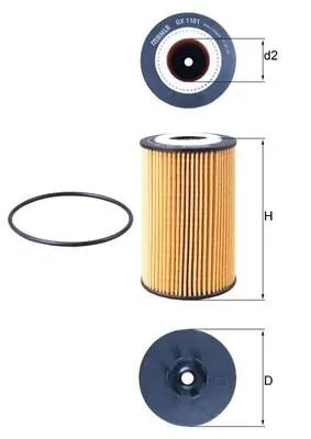MAHLE OX 1161D Yağ Filtresi 0001803009 uygun fiyat hızlı kargo