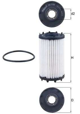 MAHLE OX1184D Yağ Filtresi 06M115561E uygun fiyat hızlı kargo