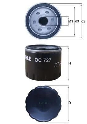 MAHLE OC 727 Yağ Filtresi 0000046337528 uygun fiyat hızlı kargo