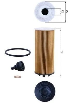 MAHLE OX 1238D Yağ Filtresi 11428593186 uygun fiyat hızlı kargo