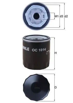 MAHLE OC1014 Yağ Filtresi 30711781 uygun fiyat hızlı kargo