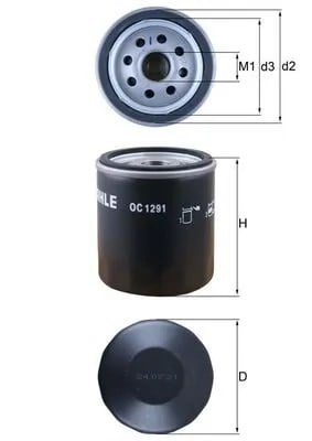 MAHLE OC 1291 Yağ Filtresi 03L115561A uygun fiyat hızlı kargo