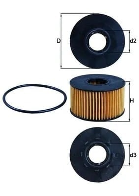 MAHLE OX 191D Yağ Filtresi 1088179 uygun fiyat hızlı kargo