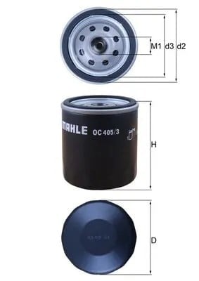 MAHLE OC 405 3 Yağ Filtresi 0650104 uygun fiyat hızlı kargo