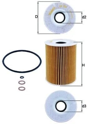 MAHLE OX 254D3 Yağ Filtresi 11427837997 uygun fiyat hızlı kargo