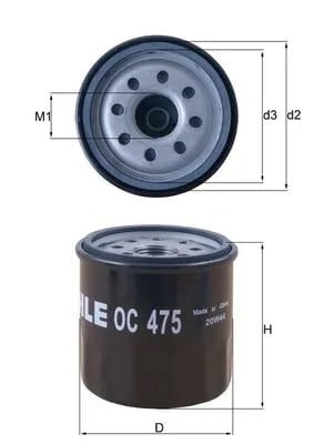 MAHLE OC 475 Yağ Filtresi 1109P4 uygun fiyat hızlı kargo
