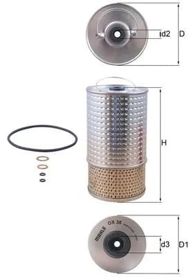 MAHLE OX 38D Yağ Filtresi 0146707 uygun fiyat hızlı kargo