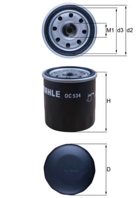 MAHLE OC 534 Yağ Filtresi 04105409 uygun fiyat hızlı kargo