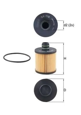 MAHLE OX779D Yağ Filtresi 0071754237 uygun fiyat hızlı kargo