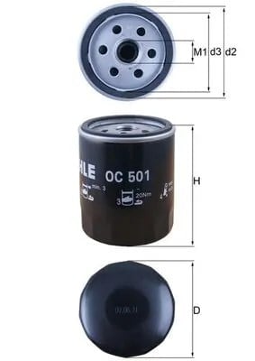 MAHLE OC 501 Yağ Filtresi 0000005889209 uygun fiyat hızlı kargo