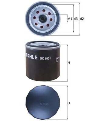 MAHLE OC1051 Yağ Filtresi 04781452AA uygun fiyat hızlı kargo