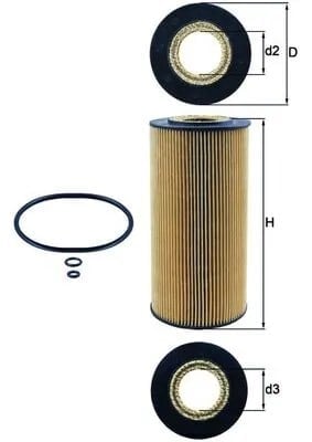 MAHLE OX 123 1D Yağ Filtresi 07W115436A uygun fiyat hızlı kargo