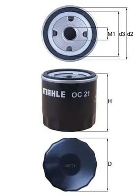 MAHLE OC21 Yağ Filtresi 003634334 uygun fiyat hızlı kargo