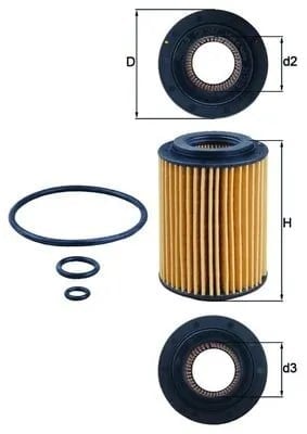 MAHLE OX 347D Yağ Filtresi 15430RSRE01 uygun fiyat hızlı kargo