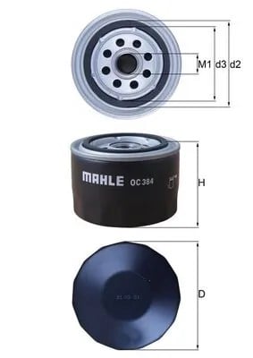 MAHLE OC384 Yağ Filtresi 0000227051 uygun fiyat hızlı kargo