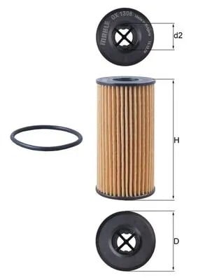 MAHLE OX 1308D Yağ Filtresi 1520800Q2A uygun fiyat hızlı kargo