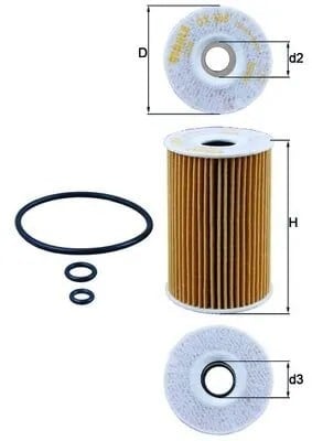 MAHLE OX 388D Yağ Filtresi 03L115562 uygun fiyat hızlı kargo