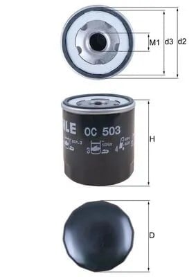MAHLE OC 503 Yağ Filtresi 0192143 uygun fiyat hızlı kargo