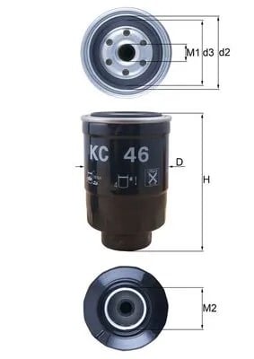 MAHLE KC 46 Yakıt Filtresi 0818506 uygun fiyat hızlı kargo