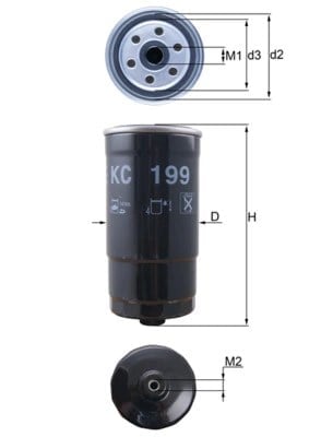 MAHLE KC 199 Yakıt Filtresi 3192226900 uygun fiyat hızlı kargo