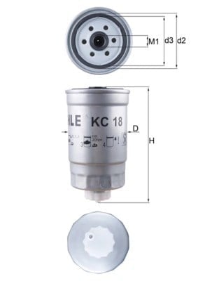 MAHLE KC 18 Yakıt Filtresi 0004465121 uygun fiyat hızlı kargo