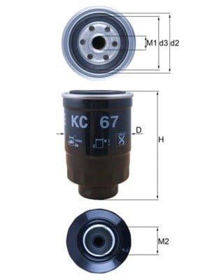 MAHLE KC 67 Yakıt Filtresi 1112654 uygun fiyat hızlı kargo