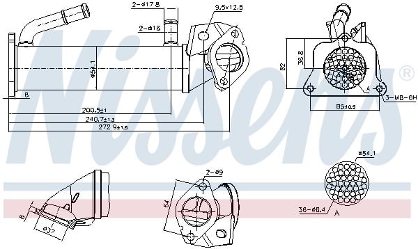 NISSENS 989322 EGR Soğutucu 1771581 uygun fiyat hızlı kargo