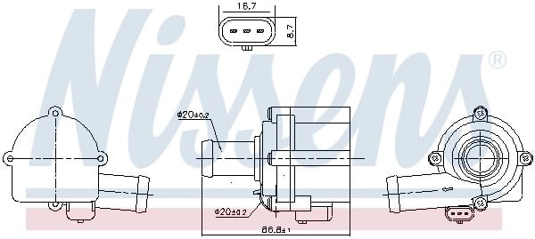 NISSENS 832152 Ek Su Pompası 06H121601L uygun fiyat hızlı kargo
