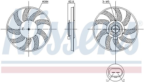 NISSENS 850099 Fan Motoru 8K0959455AB uygun fiyat hızlı kargo