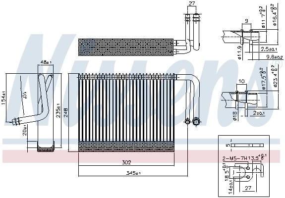 NISSENS 92327 Klima Evaporatör 64119163331 uygun fiyat hızlı kargo