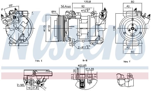 NISSENS 891016 Klima Kompresörü 1611179980 uygun fiyat hızlı kargo