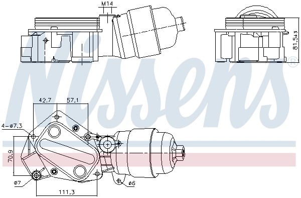 NISSENS 91357 Yağ Soğutucu 55225515 uygun fiyat hızlı kargo