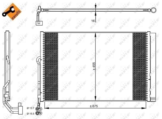 NRF 350324 Klima Radyatörü 7P0820411A uygun fiyat hızlı kargo