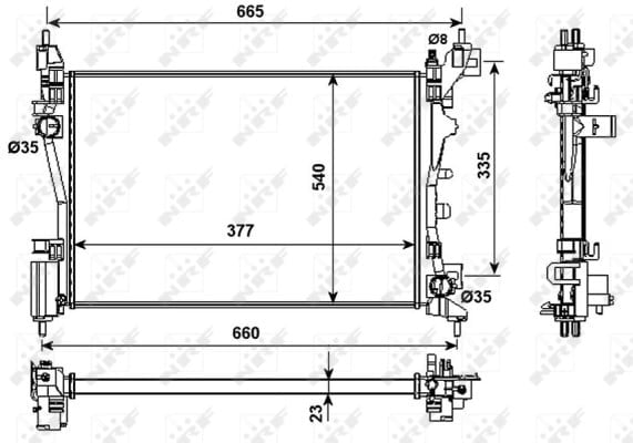 NRF 53981 Su Radyatörü 1330T8 uygun fiyat hızlı kargo