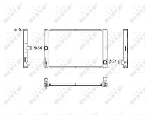 NRF 53764 Su Radyatörü 164000N060 uygun fiyat hızlı kargo
