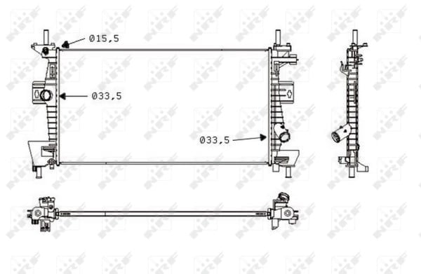 NRF 58487 Su Radyatörü 1697482 uygun fiyat hızlı kargo