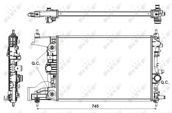 NRF 53153 Su Radyatörü 1300303 uygun fiyat hızlı kargo