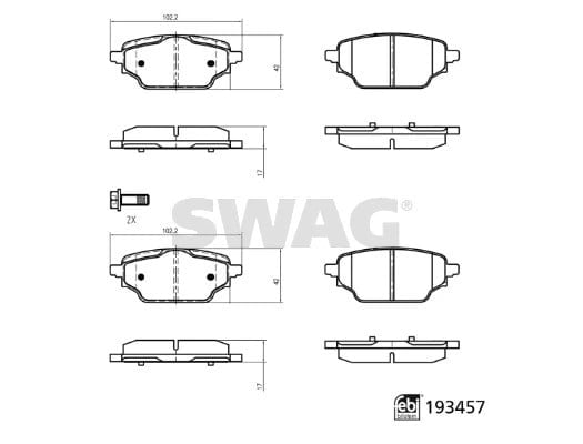 SWAG 33111250 Fren Balatası 440600498R uygun fiyat hızlı kargo