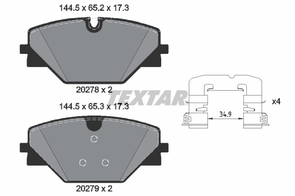 TEXTAR 2027801 Fren Balatası LR156904 uygun fiyat hızlı kargo