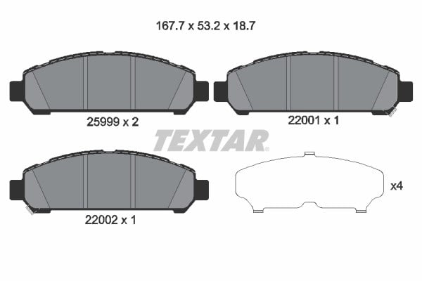 TEXTAR 2599901 Fren Balatası 044650T010 uygun fiyat hızlı kargo