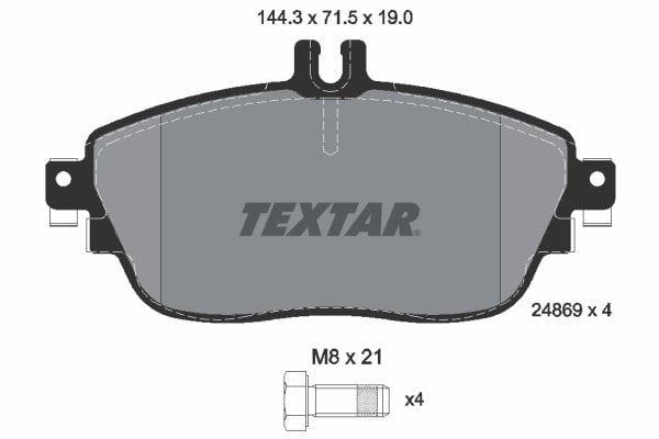 TEXTAR 2486901 Fren Balatası 0004203002 uygun fiyat hızlı kargo