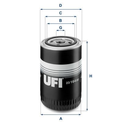 UFI 2316400 Yağ Filtresi 028115561E uygun fiyat hızlı kargo