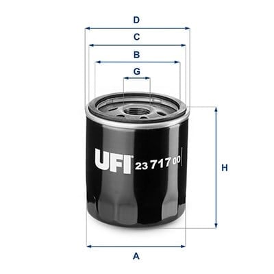 UFI 23 717 00 Yağ Filtresi 03L115561A uygun fiyat hızlı kargo