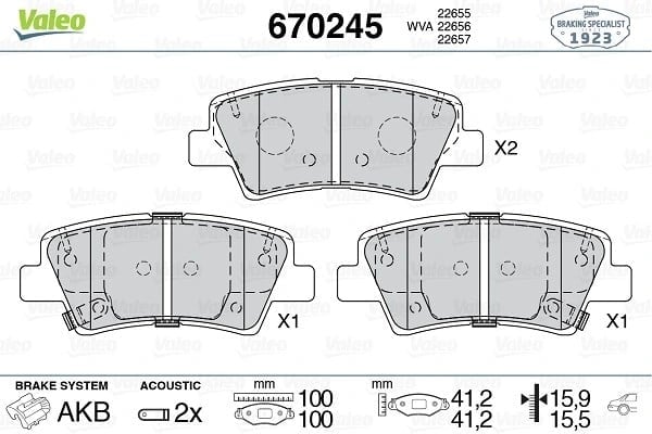 VALEO 670245 Fren Balatası 58302D3A00 uygun fiyat hızlı kargo