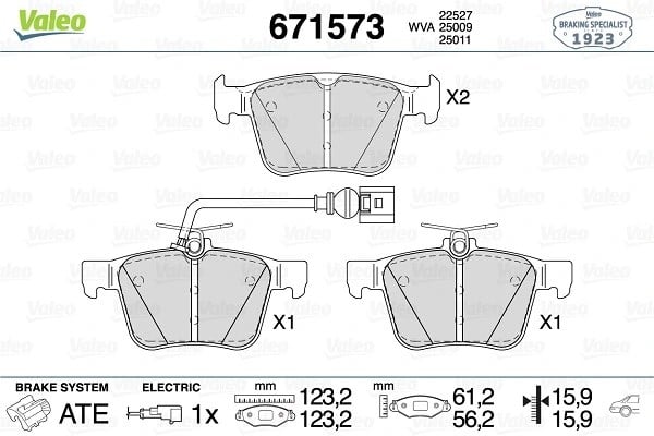 VALEO 671573 Fren Balatası 83A698151B uygun fiyat hızlı kargo